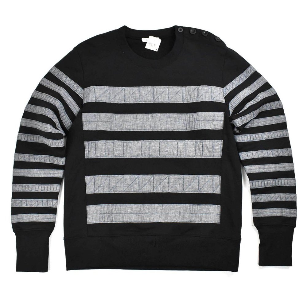 Coach NEW Women Sweater Sz S Sample Strip Crew Nec